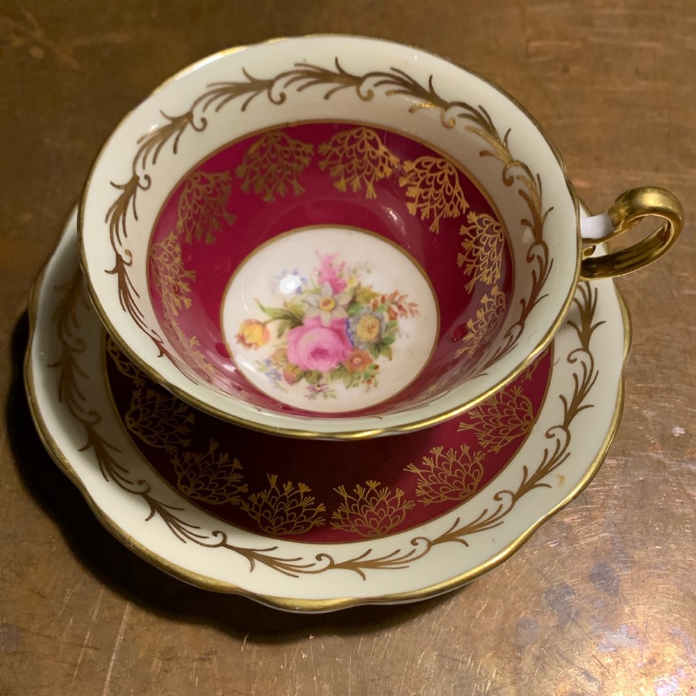 Vintage 1940 EB Foley bone China Tea Cup & Saucer.